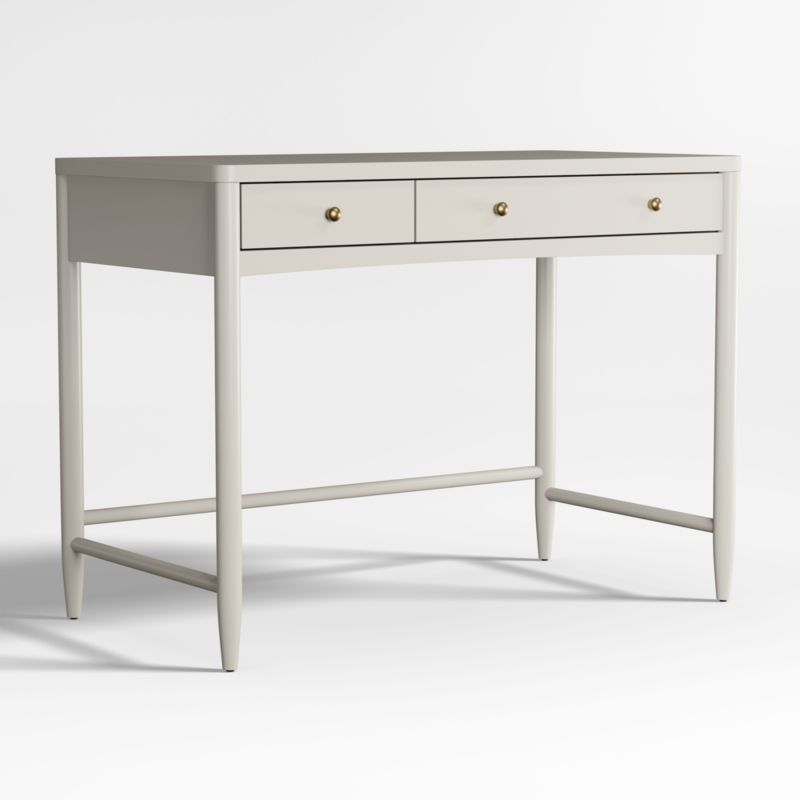 Hampshire Cozy Grey Wood 2-Drawer Kids Desk - image 7 of 12