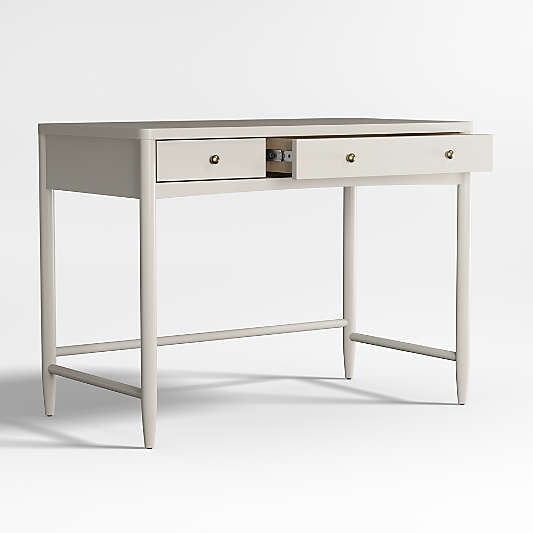 Hampshire 42" Cozy Grey Wood 2-Drawer Kids Desk