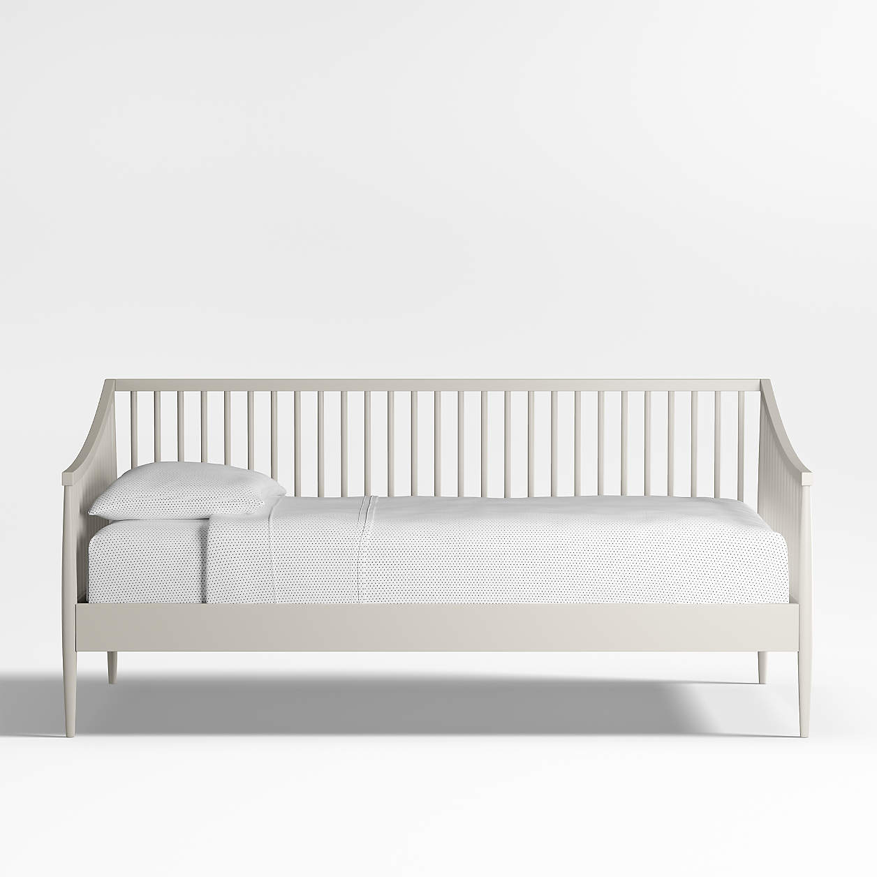 Hampshire Cozy Grey Spindle Wood Kids Daybed + Reviews Crate & Kids