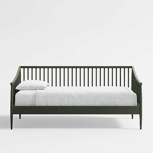 Hampshire Olive Green Spindle Wood Kids Daybed