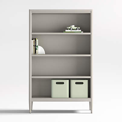 Hampshire 36" Grey Wood 4-Shelf Tall Kids Bookcase