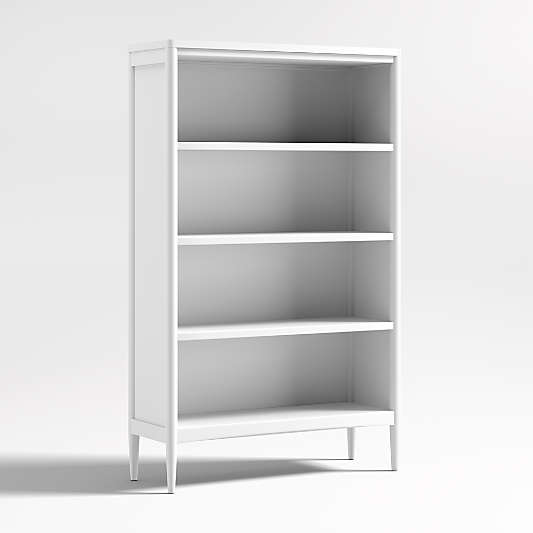 Hampshire Tall White Wood 4-Shelf Kids Bookcase