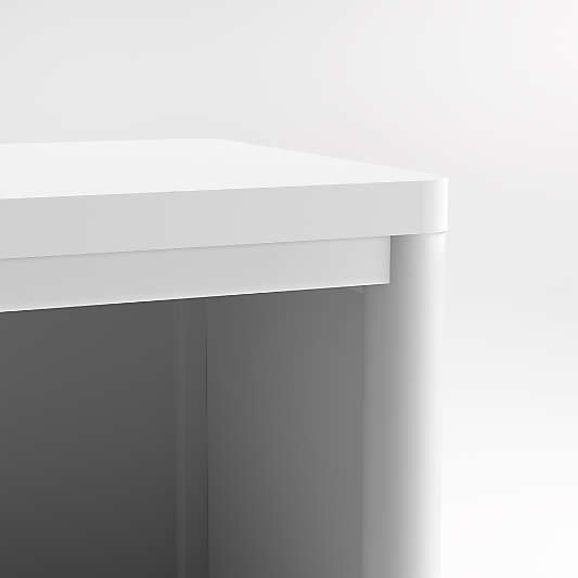 Hampshire 36" White Wood 4-Shelf Tall Kids Bookcase