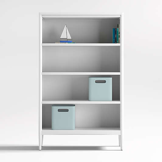 Hampshire 36" White Wood 4-Shelf Tall Kids Bookcase