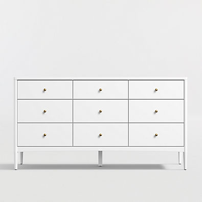 View Hampshire 64" White Extra Wide 9-Drawer Kids Dresser details