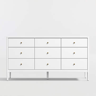 Hampshire 64" White Extra Wide 9-Drawer Kids Dresser
