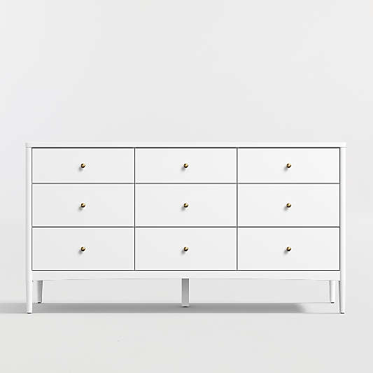 Hampshire 64&quot; White Extra Wide 9-Drawer Kids Dresser