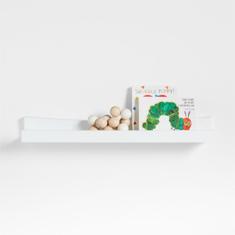 Hampshire White Wood Kids Book Ledge Shelf