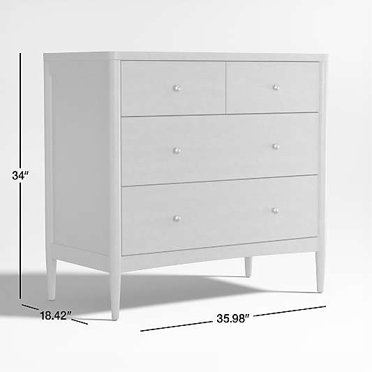 Hampshire Cozy Grey Wood 4-Drawer Kids Dresser