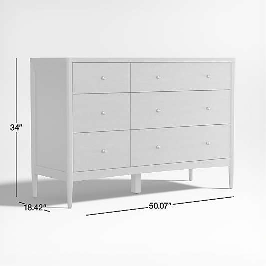 Hampshire Cozy Grey Wood 6-Drawer Kids Dresser