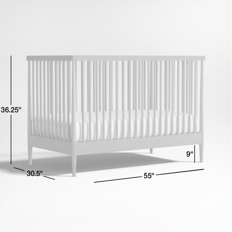 Hampshire Cozy Grey Wood Convertible Baby Crib Reviews Crate Kids