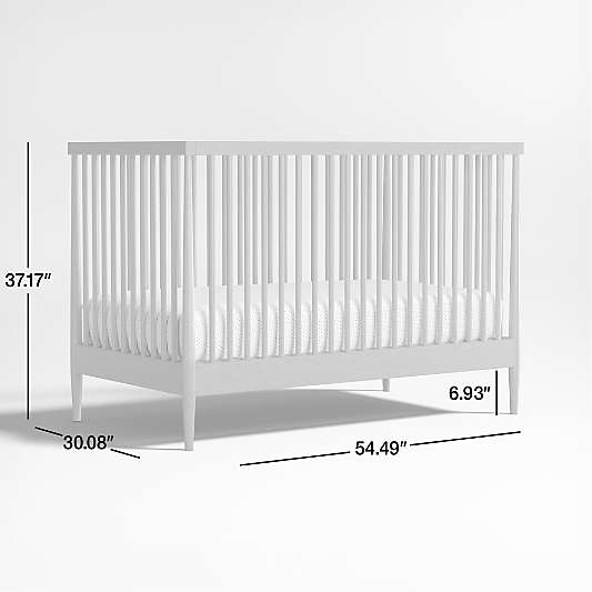 Hampshire Cozy Grey Wood Convertible Baby Crib