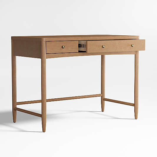 Hampshire 42" Natural Brown Wood 2-Drawer Kids Desk