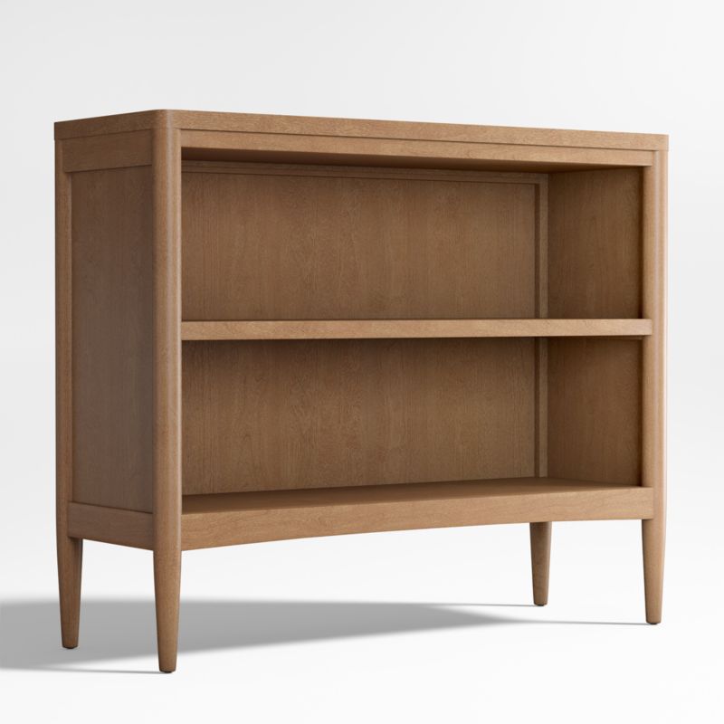 Hampshire Small Natural Brown Wood 2-Shelf Kids Bookcase