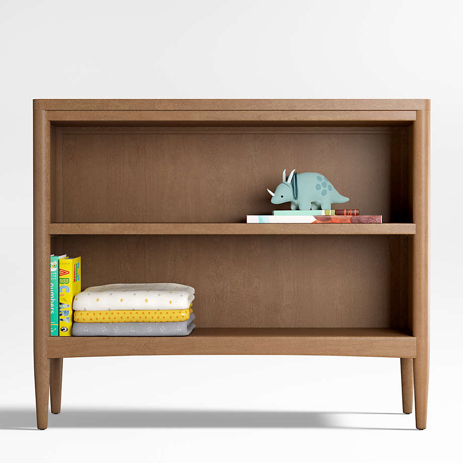 Hampshire Small Natural Brown Wood 2-Shelf Kids Bookcase