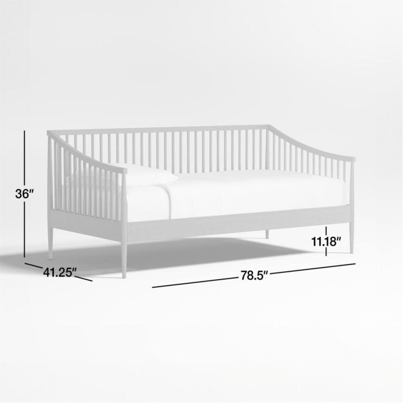 View Hampshire Spindle White Wood Kids Daybed - image 3 of 14