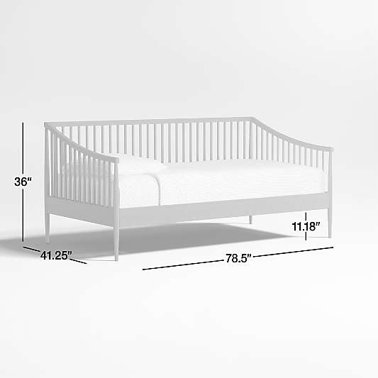 Hampshire Spindle White Wood Kids Daybed