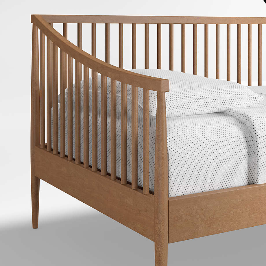 Crate&Barrel Hampshire Natural Brown Wood Spindle Kids Daybed