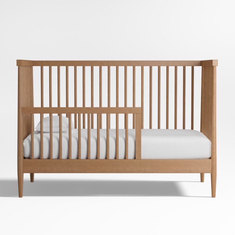 Hampshire Natural Brown Wood Convertible Baby Crib