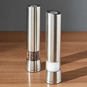 Crate and Barrel Marin Salt & Pepper Shakers - Black