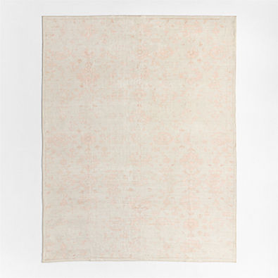 View Hana Pink Floral Washable Area Rug 5'x8' details