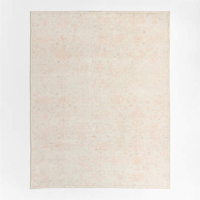 Hana Pink Floral Washable Area Rug 8'x10'