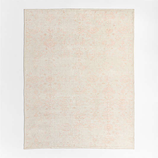 Hana Pink Floral Washable Area Rug 4'x6'