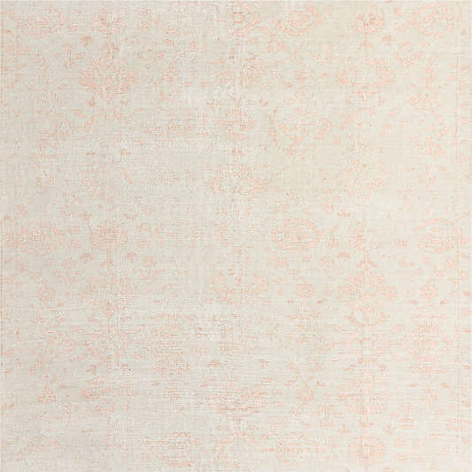 Hana Pink Floral Washable Kids 12"x18" Rug Swatch