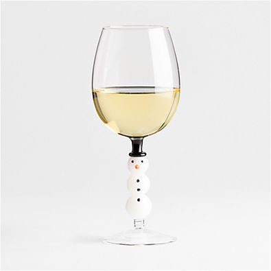 View Hand-Blown Snowman Icon 13.5-oz. Wine Glass details