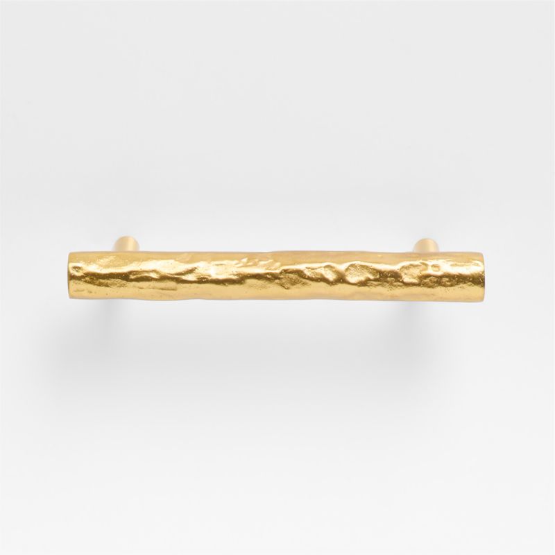 Forged 4" Brushed Brass Cabinet Pull - image 3 of 4