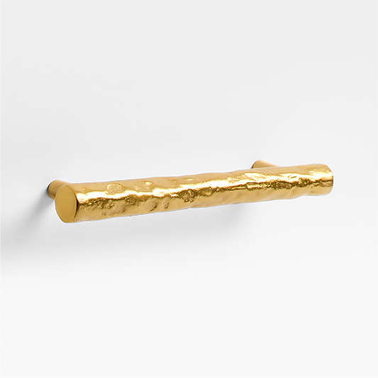 Forged 5" Brushed Brass Cabinet Pull