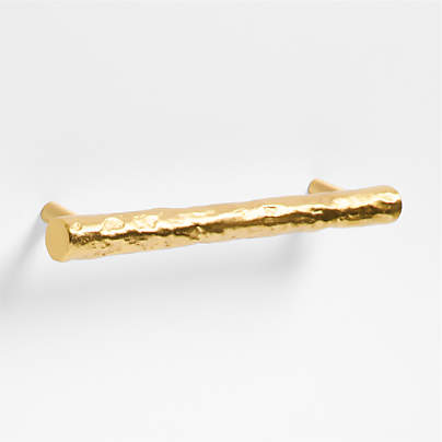 Forged 6" Brushed Brass Cabinet Pull