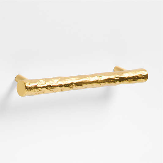 Forged 6" Brushed Brass Cabinet Pull