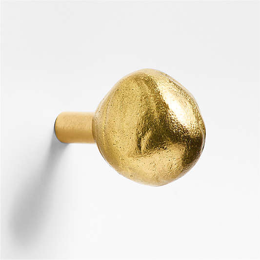 Forged Brushed Brass Cabinet Knob