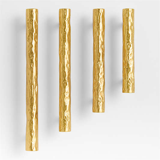 Forged Brushed Brass Cabinet Pulls