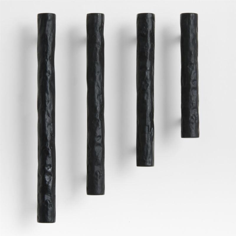 Forged 4" Brushed Brass Cabinet Pull