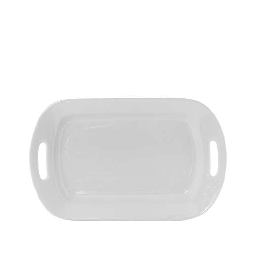 Hudson Grace Medium White Platter with Handles