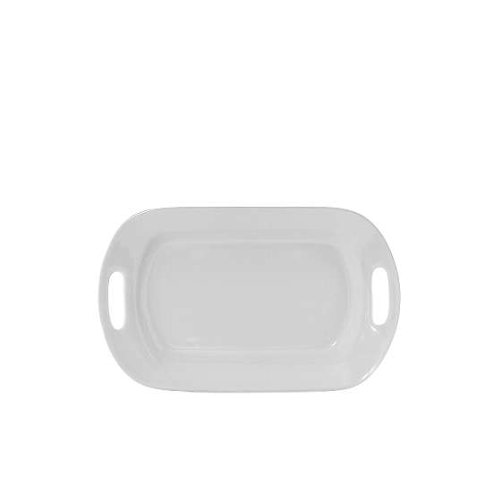 Hudson Grace Small White Platter with Handles