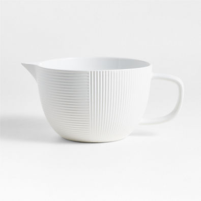 View Crate & Barrel Hanno White Ceramic Batter Bowl details