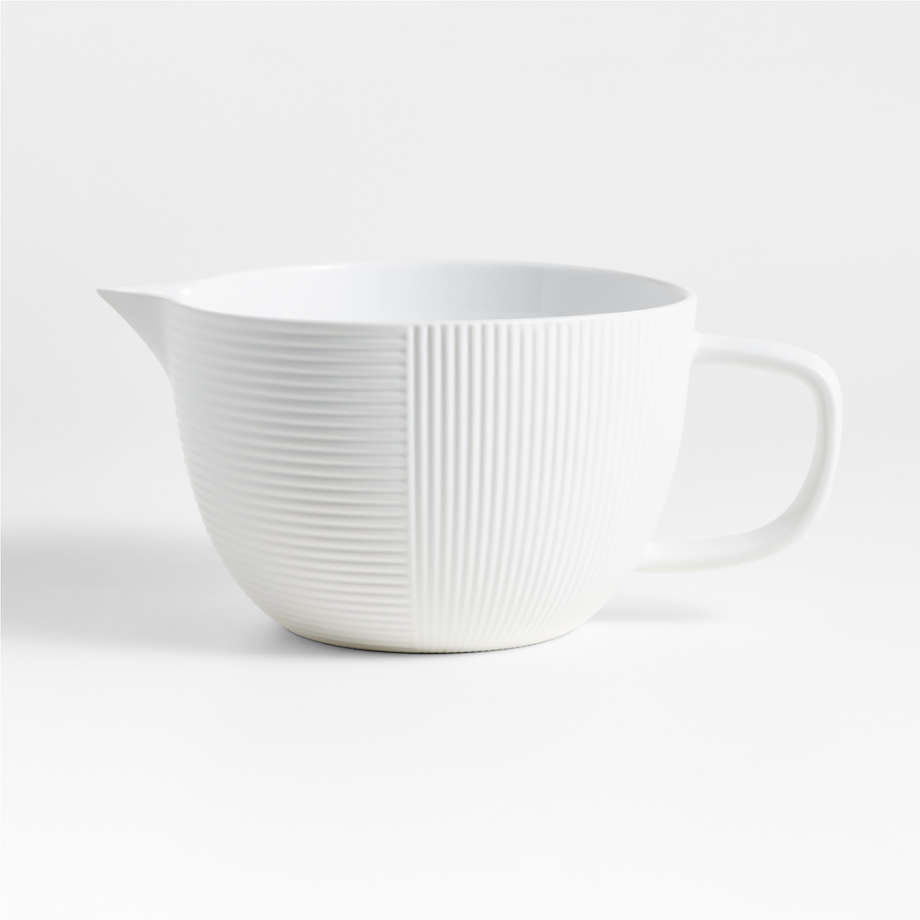 Hanno White Ceramic Batter Bowl | Crate & Barrel