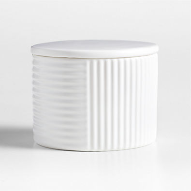 View Crate & Barrel Hanno Textured Ceramic Butter Keeper details
