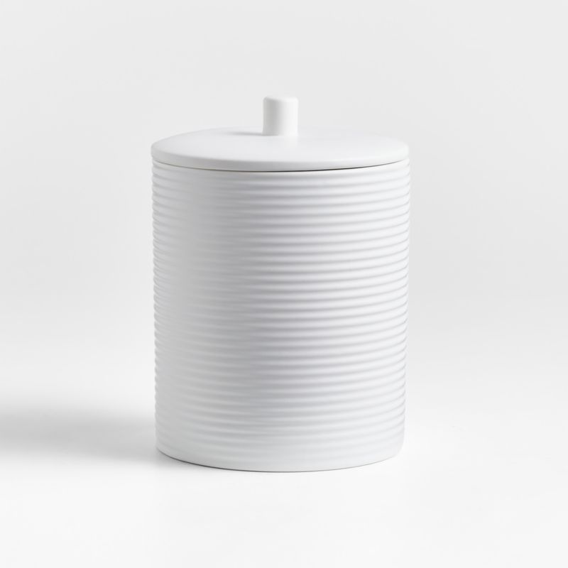 Hanno Medium Textured Ceramic Canister - image 5 of 7