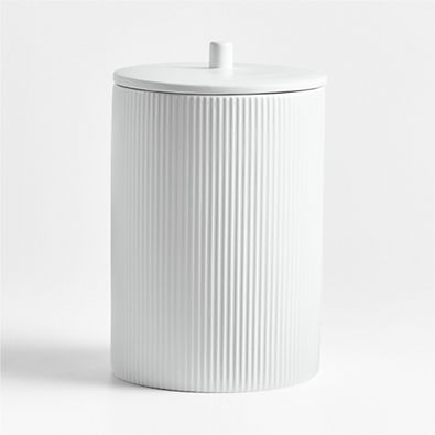 View Crate & Barrel Hanno Extra-Large Textured Ceramic Canister details