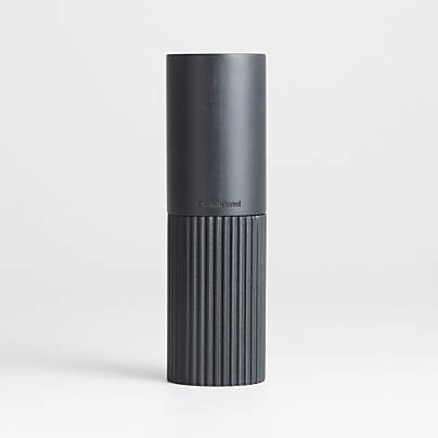 Hanno Black Fluted Ebonized Wooden Salt Mill Grinder