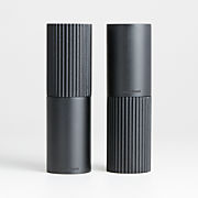 Hanno Ebonized Fluted Salt and Pepper Mill Grinder Set