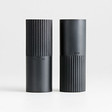 View Hanno Black Fluted Ebonized Wooden Salt & Pepper Shaker Set details