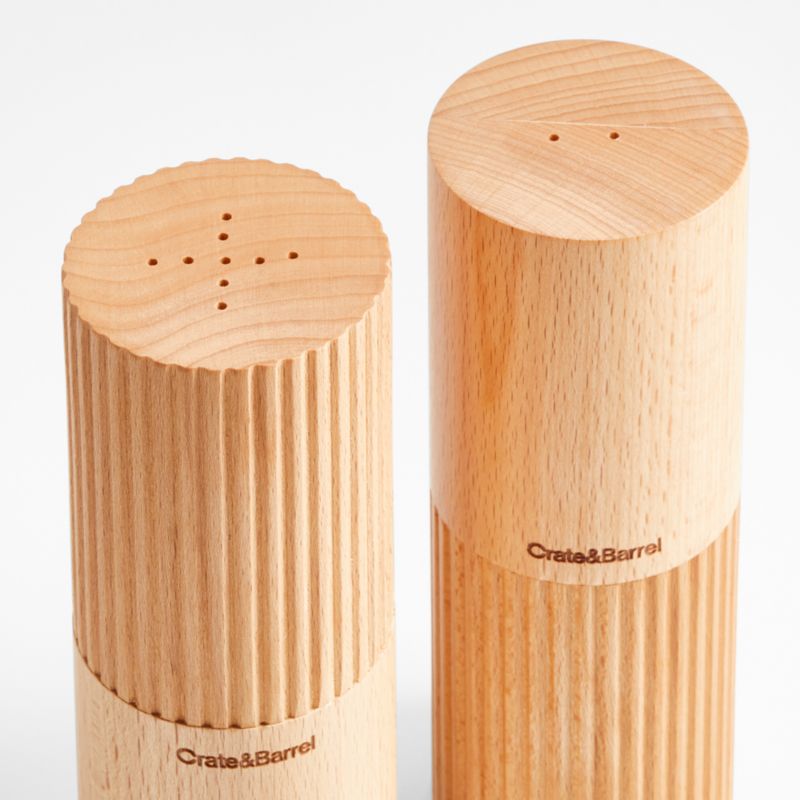 Hanno Fluted Wooden Salt & Pepper Shaker Set - image 1 of 3