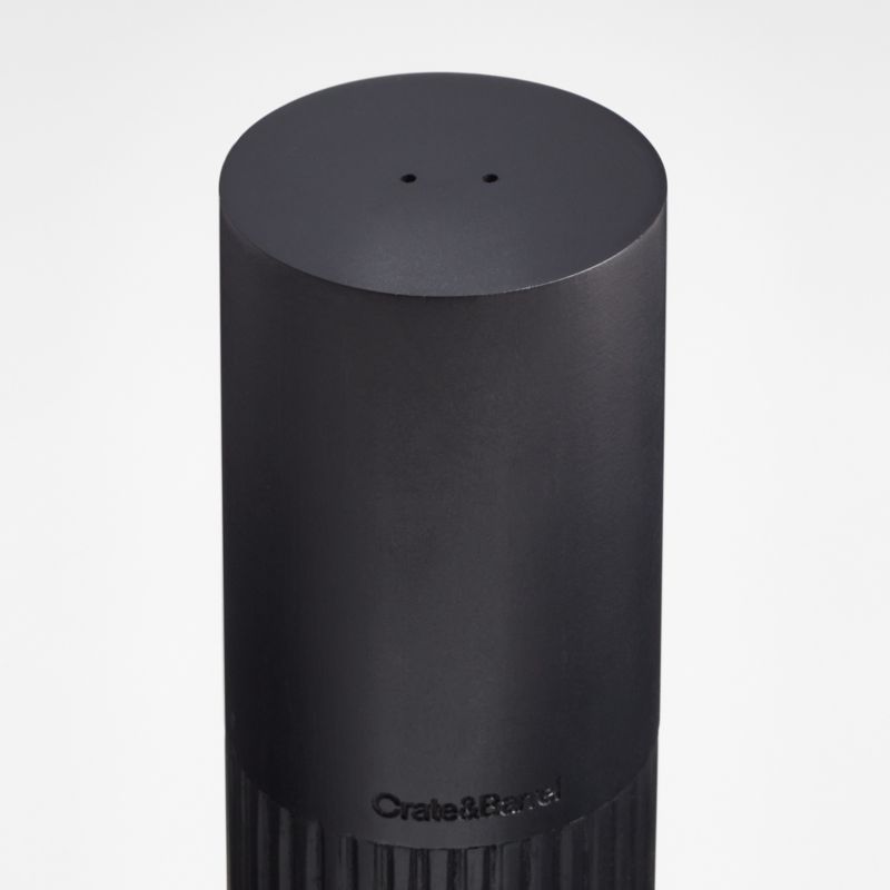 Hanno Black Fluted Ebonized Wooden Salt Shaker - image 2 of 4