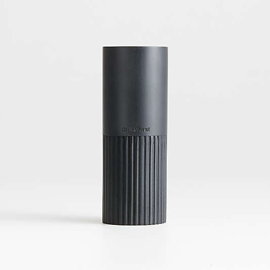 Hanno Black Fluted Ebonized Wooden Salt Shaker