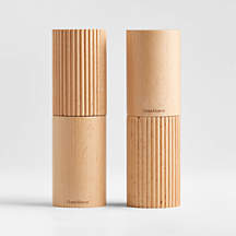 Crate & Barrel Hanno Fluted Salt & Pepper Mill Grinder Set + Reviews | Crate & Barrel